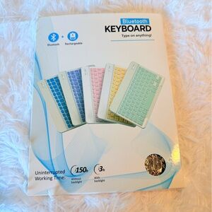 Wireless keyboard, thin, small, compatible NIB MULTI-device connection